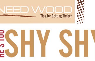 Need Wood: He’s too…shy shy…