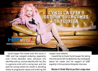 Cyndi Lauper Tours Florida