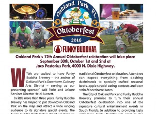 Oktoberfest at Jaco Pastorius Park in Oakland Park Sep. 30 – Oct. 2