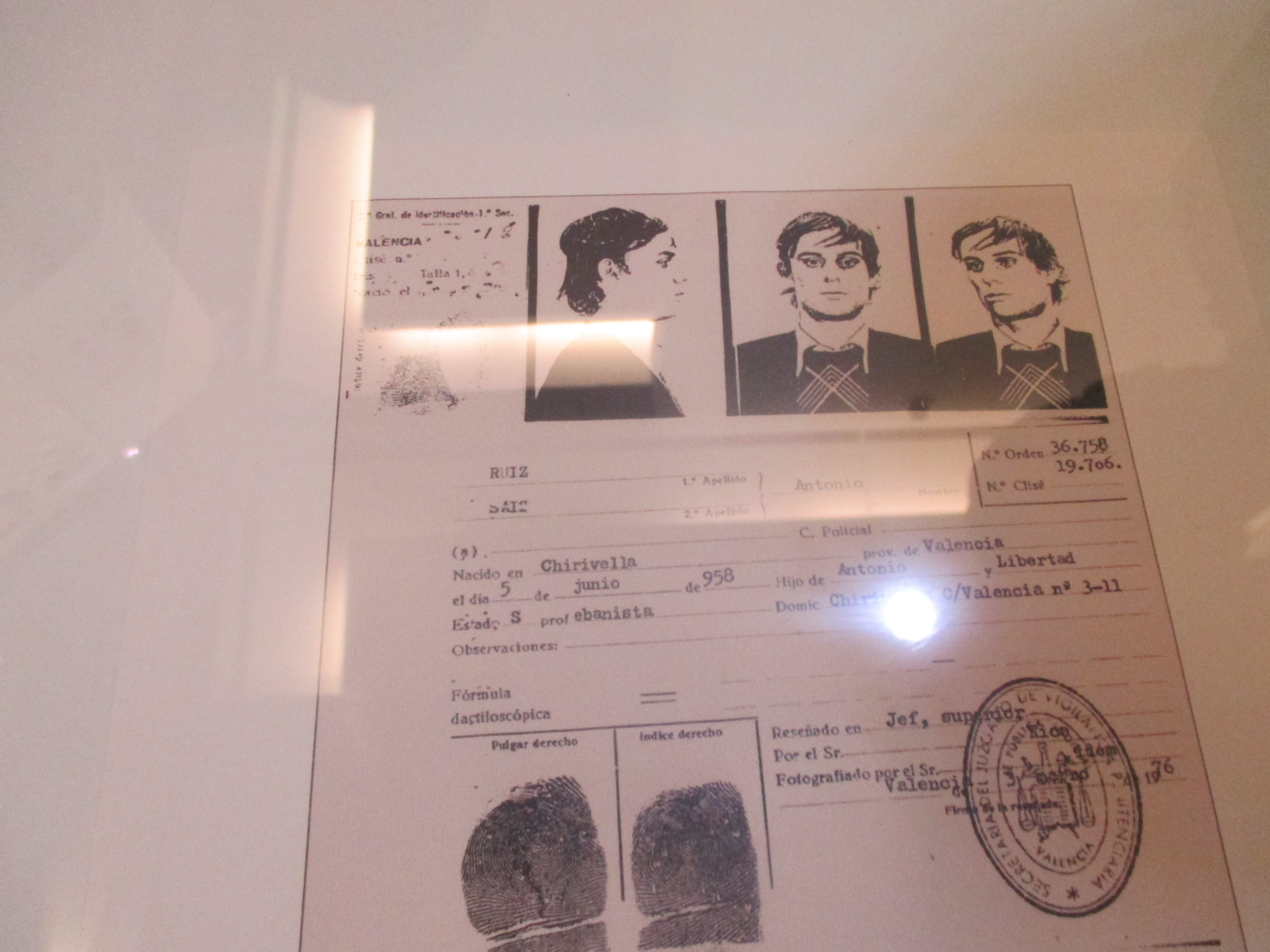 On display in an LGBTM-focused exhibit at the Centro Centro building shows mugshots, fingerprints of a man arrested for being gay in 1958