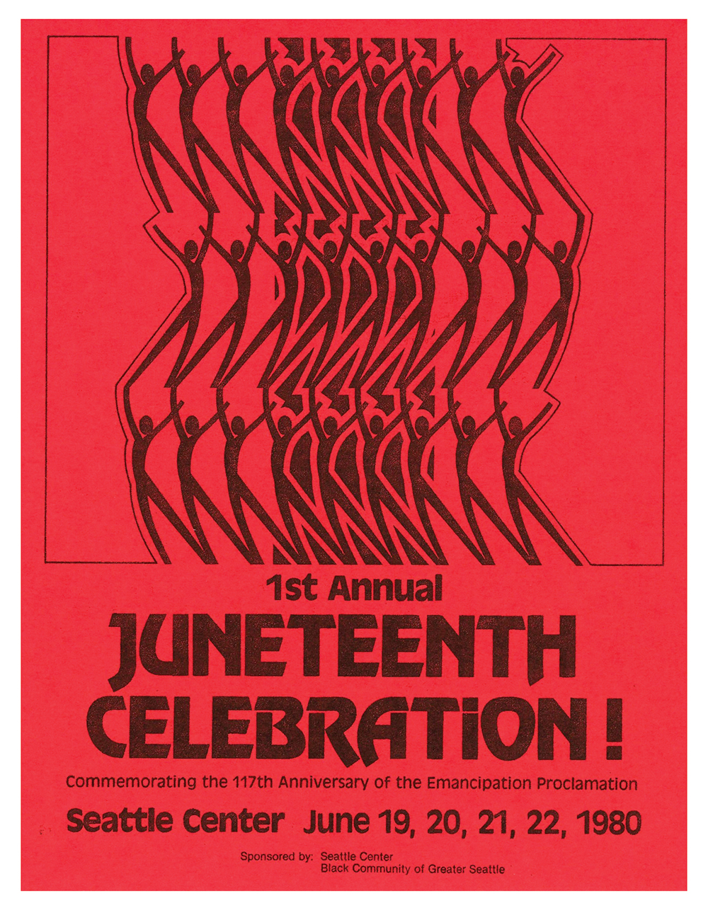 Cover of program for Juneteenth celebration at Seattle Center_1980