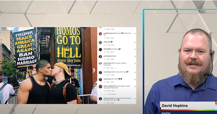 Pro Wrestler Kisses Boyfriend In Front Of Homophobic Protestors