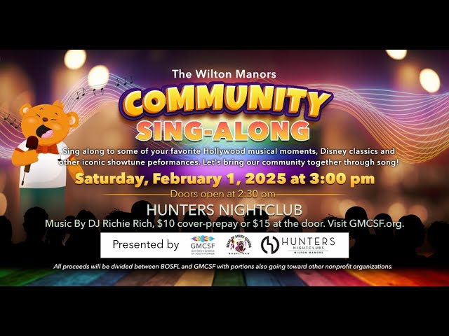 GMCSF And BOSFL Host Community Sing Along At Hunters February 1