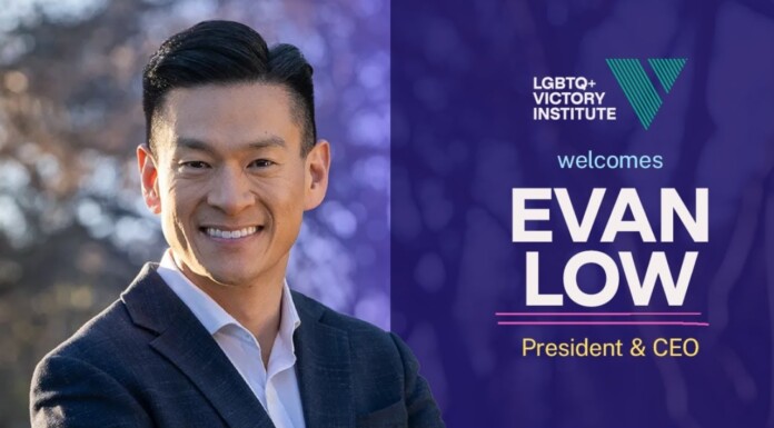 Evan Low Named New President and CEO of LGBTQ+ Victory Fund and Institute