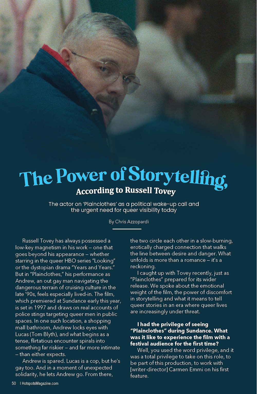The Power of Storytelling According to Russell Tovey | Hotspots Magazine Hotspots Magazine