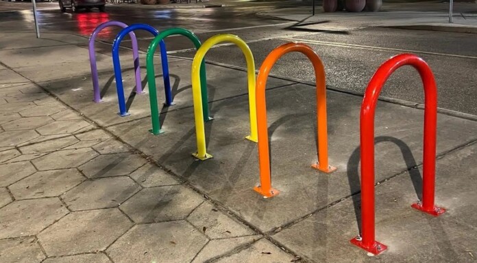 After DeSantis Bans Inclusive Street Art St. Pete Installs Progress Pride Bike Racks