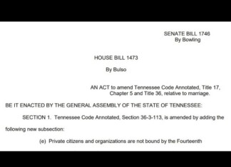 Tennessee House Passes Bill Allowing Refusal To Recognize Same-Sex Marriages, Critics Warn