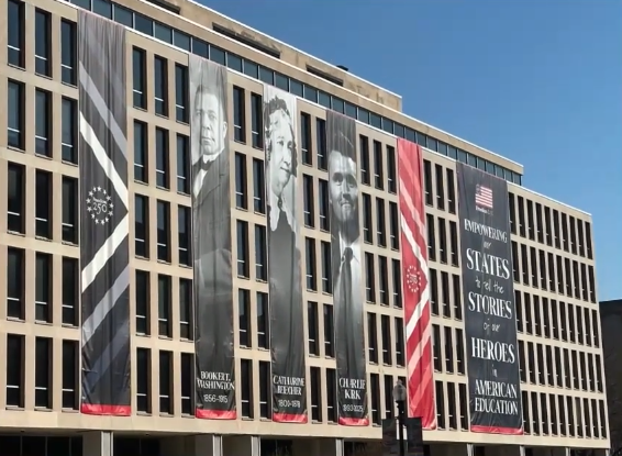 Trump Administration Displays Charlie Kirk Banner at Department of Education