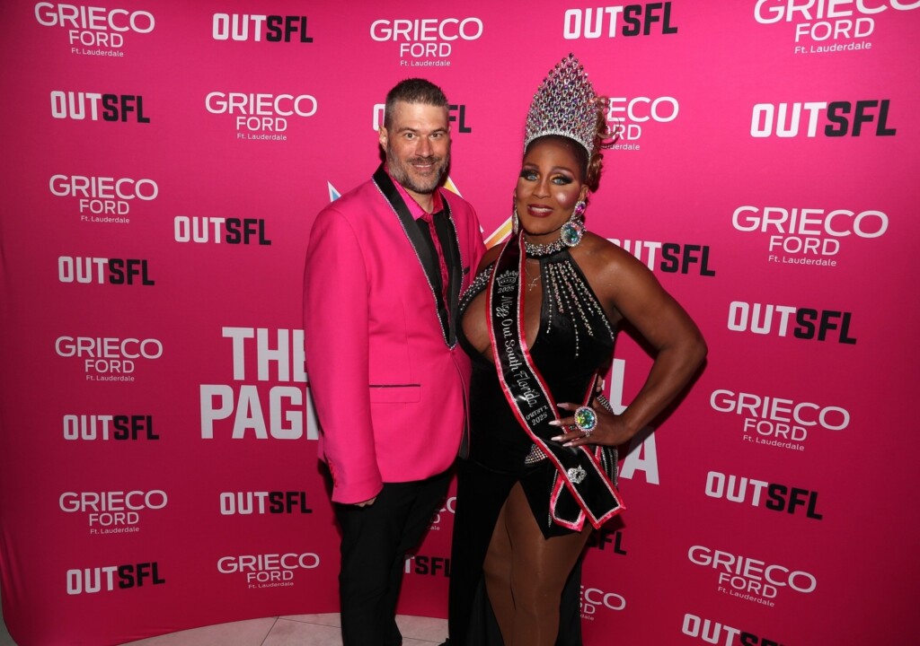 What’s Hot South Florida: April 23rd – May 4th | Hotspots Magazine Hotspots Magazine Man in a bright pink suit posing with a crowned drag queen in a black gown on a magenta backdrop with event logos visible behind them