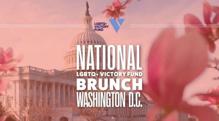 Victory Fund Brunch Highlights LGBTQ Political Power as Beshear Signals 2028 Run Poster-style banner for National LGBTQ+ Victory Fund Brunch in Washington, D.C., with the U.S. Capitol and pink blossoms in the foreground.
