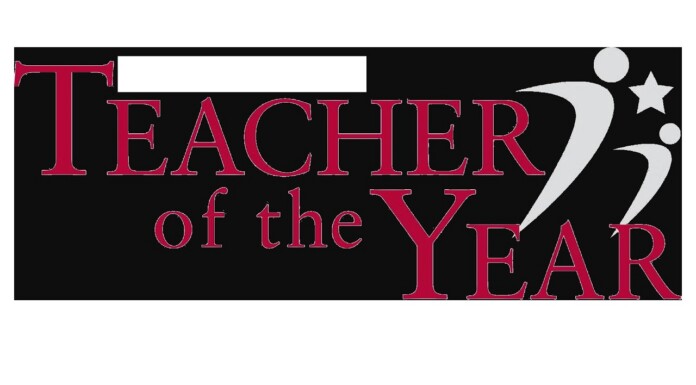 Teacher of the Year Finalist Withdraws After Right-Wing Outlet Publishes Past BDSM Pageant Photos Logo for 'Teacher of the Year' award with red serif text on a black background, including abstract figure and a star.