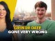 Thumbnail with a smiling woman on the left and a man in a green sweater on the right, overlaid text reads 'GRINDR DATE GONE VERY WRONG'.