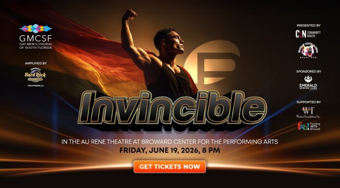Invincible Honors Pulse with World Premiere Requiem, June 19 Promotional poster for Invincible showing a muscular man with a red cape, bold title, event date/time and a 'Get Tickets Now' button at the bottom.