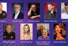 Ten headshots displayed in two rows with captions: Chris Caputo, Dennis Dean, Ronnie Larsen, Rafaé Narváez, Jason Parsley, William Schultz, Nicole Stodard, Robert Griffin and Durrell Watkins, Tatiana Williams.