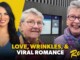Thumbnail: woman in blue on left beside two smiling seniors outdoors, bold yellow and white text 'LOVE, WRINKLES, & VIRAL ROMANCE Remix'
