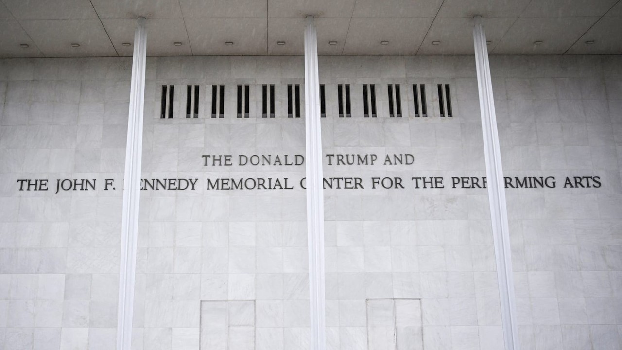 Federal Judge Orders Trump’s Name Removed From Kennedy Center in Major Legal Blow Marble wall with engraved text reading: 'THE DONALD TRUMP AND THE JOHN F. KENNEDY MEMORIAL CENTER FOR THE PERFORMING ARTS'