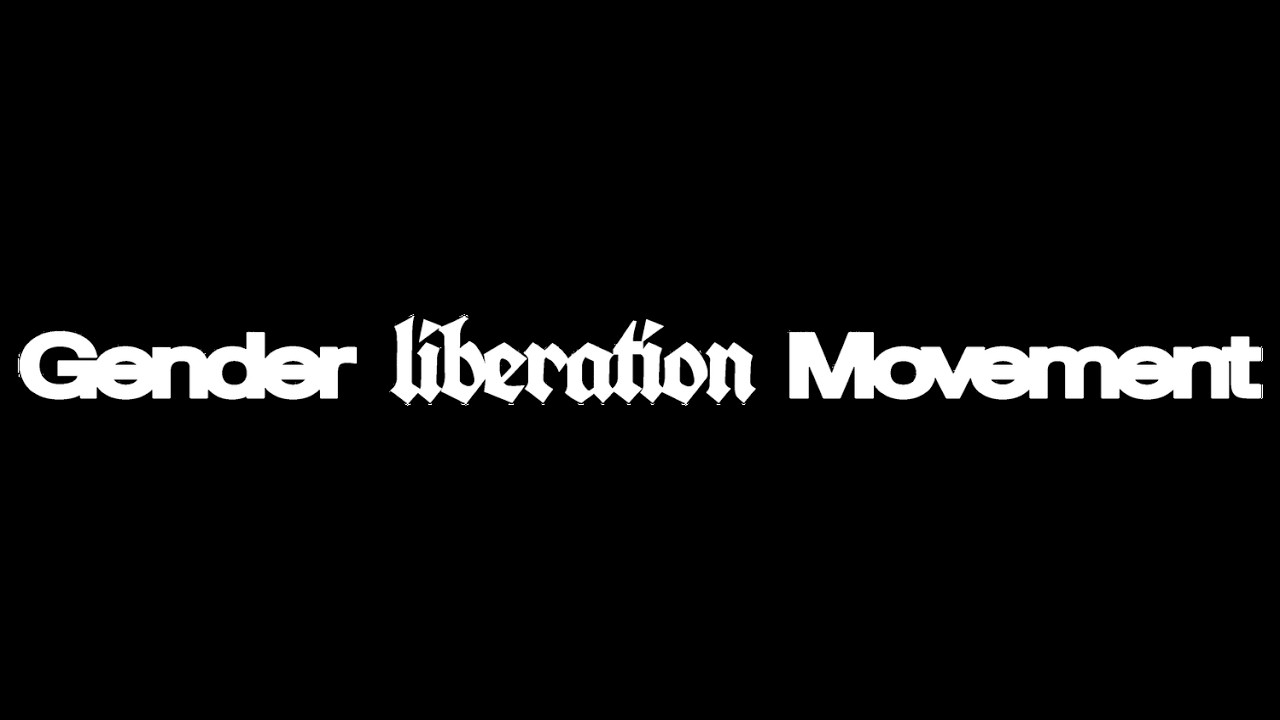 Bold white text on black background reading 'Gender Liberation Movement' centered, like a banner or logo.