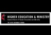 United Methodist Church logo: General Board of Higher Education and Ministry banner with cross and red flame and the text 'Higher Education & Ministry'.