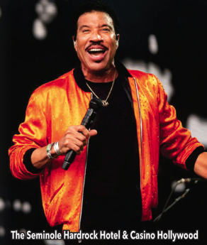 What’s Hot South Florida: July 16 – July 29 | Hotspots Magazine Hotspots Magazine Male singer in an orange satin jacket performs on stage, mic in hand; caption reads The Seminole Hard Rock Hotel & Casino Hollywood.