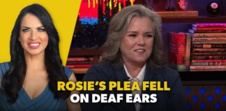 Rosie’s Plea Fell On Deaf Ears Thumbnail: smiling woman on a yellow panel left, and a talk-show guest speaking on the right with a bold caption about Rose's plea fell on deaf ears.