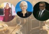 Deep Inside Hollywood: Fall Film Previews from TIFF to Tiana Collage of three circular portraits over a vintage camera backdrop: left: woman in a red gown; center: smiling silver-haired woman; right: man in a suit with sunglasses.